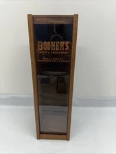 Booker's Small Batch Bourbon Wooden Bottle Box and Sliding Plastic Window