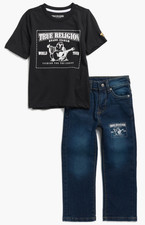 True Religion Kids' Buddha Graphic T-Shirt  Jeans Set-KIDS TRUE RELIGION SET 10
