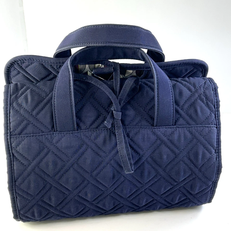 Vera Bradley Azul Marino Organizador Colgante Bolsa de Cosméticos Plegable Listo para Viajar Foto 3 de 4