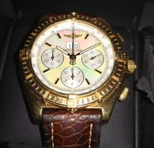 Breitling Crosswind Special 18k Gold 44mm Automatic Strap Watch | K44355 - Rare 