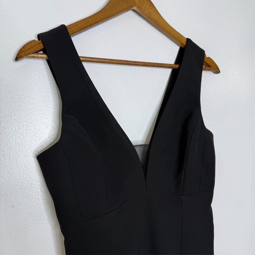 Bardot US 6 Black Bodycon Dress Plunge Neck Cocktail Party Chic