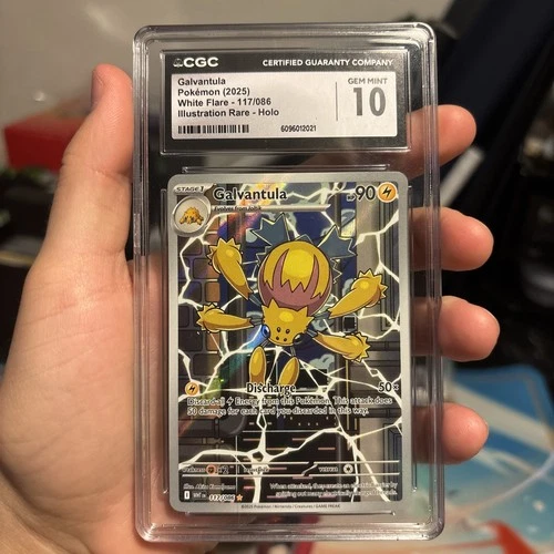 Pokémon Galvantula 117/086 White Flare Illustration Rare Holo CGC 10