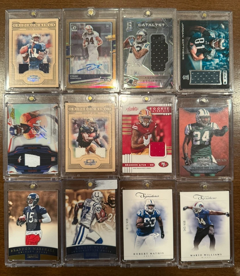 ОГРОМНЫЙ футбол спортивные карты лот (Калеб, Купер, Bowers, авто, RC, призма, #, нашивка) - Изображение 2 из 4