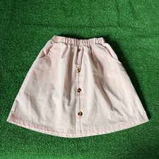 Unbranded Girls Light Pink A-Line Skirt Elastic Waist w/ Pockets Size 6  7