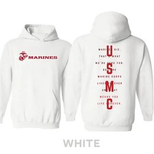 Usmc Marines Tactical Hoodie, Classic Grunt Style Military Patriot Pullover