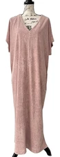 Barefoot Dreams Beach Cozy Terry Kaftan Dress Lounge Blush Pink Womens Size XL