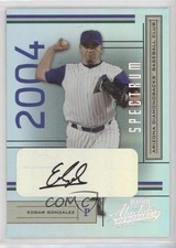 2004 Playoff Absolute Memorabilia 33/104 Edgar Gonzalez #14 Auto l8x