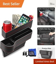 Car Seat Gap Filler Organizer, 2 Pack Car Console Organizer with Cup Holder