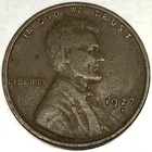 1927 D Lincoln Wheat Cent Penny Fine 1c One Cent US Coin- 2151