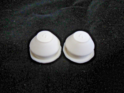 2 Off-White Synthetic Rubber Stoppers for Salt & Pepper Shakers, Fits 5/8'' Holes