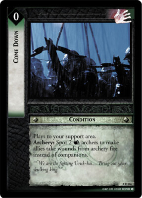 LOTR: Come Down [Moderately Played] The Two Towers Lord of the Rings ...