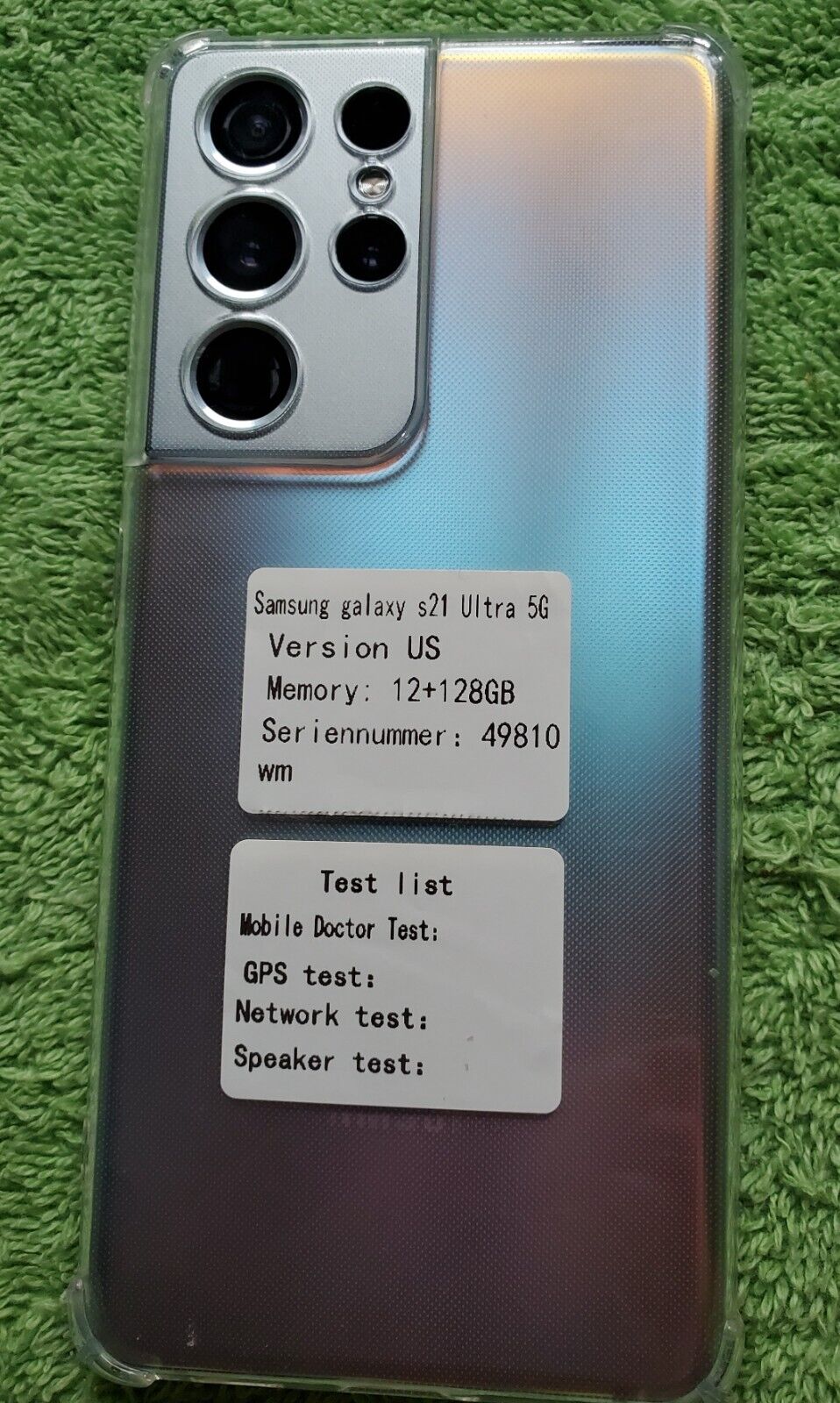 Samsung Galaxy S21 Ultra 5G 128GB Silver/Screen Perfect/Return/Warranty/Package