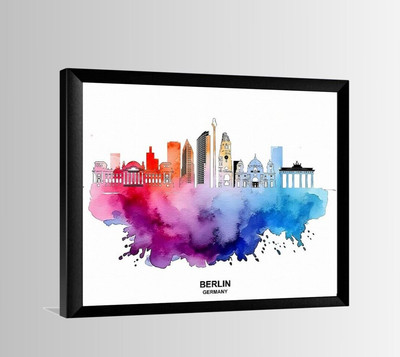 Berlin Germany  Skyline Cityscape Art Canvas, Framed or Poster Wall art