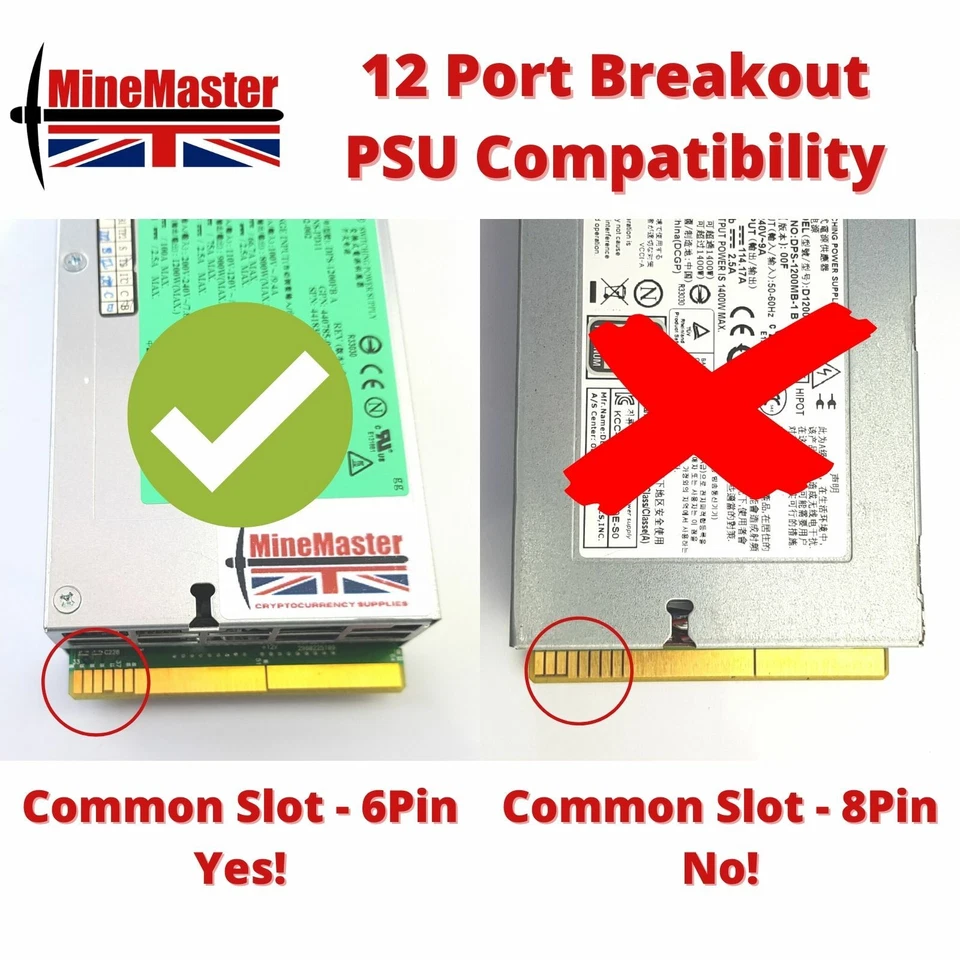 12 Port PCI-E Server PSU Breakout and Cables Bundle - GPU Crypto Mining - Image 4 of 4