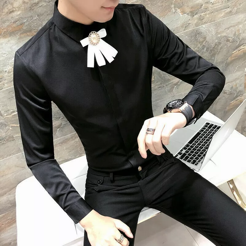 Mens gothic top dress shirts