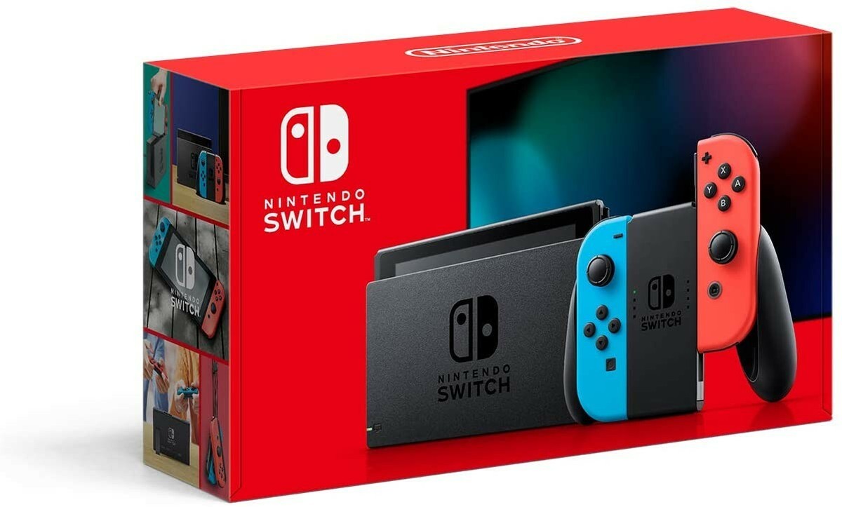 Nintendo Switch with Neon Blue and Neon Red Joy‑Con - HAC-001(-01