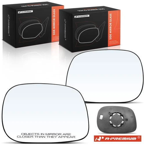 A-Premium 2x Mirror Glass w/ Manual Adjust for Dodge Ram 1500 2005-2008 Ram 2500