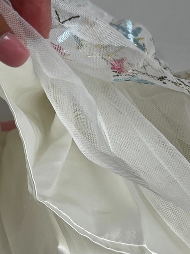 NWT Popatu Tutu Girls Ballerina Skirt Embroidered Flowers on White Size 4/4T - Picture 3 of 7