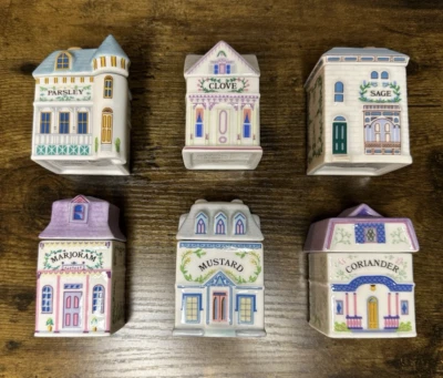🏠NEW 2024 LENOX SPICE VILLAGE #3 - Set of 6- Spice Jar Collection READY TO SHIP