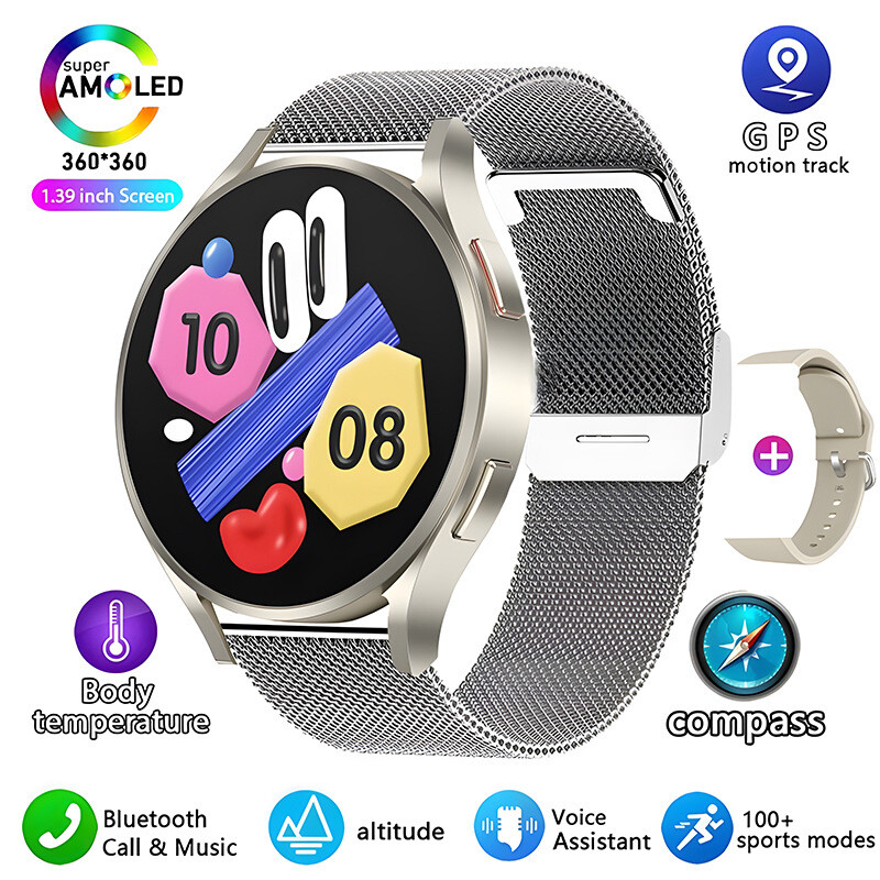 Bluetooth Call Smart Watch Men Women For Samsung Galaxy HD AMOLED