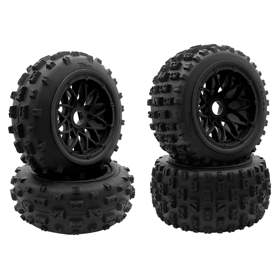 2pc Front and Rear Knobby Tyres Wheel Hub for 1/5 Hpi RV Km Baja 5b Parts - Image 3 of 4