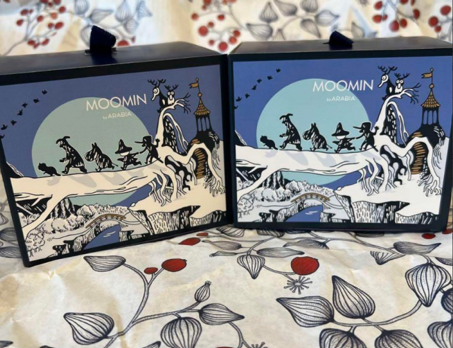 Set of 2 Arabia Moomin Mug Journey for Finnair 100th 