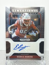 2022 Prizm Draft Emeka Emezie Sensational Prospect Auto Autograph #EEM Wolfpack