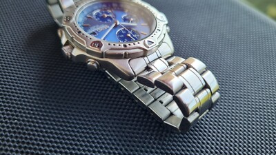 Seiko Chronograph 10bar Blue 7T32-6E40 | eBay
