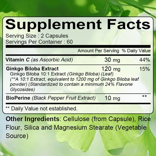 Ginkgo biloba capsule 1200mg--Improve memory performance and learning ability - Picture 9 of 13