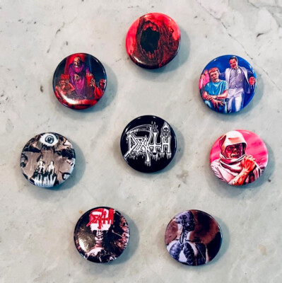 DEATH Band Anthology Ltd Ed RARE Set Of 10 Pins +BONUS Metal Rock ...