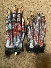 Vintage Werewolf Halloween Gloves Costume Paper Magic Group