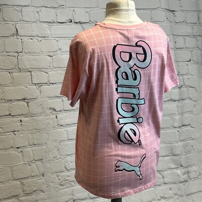 Puma Womens T-shirt Pink Top Barbie Casual (US Size XL) Approx - Main Image