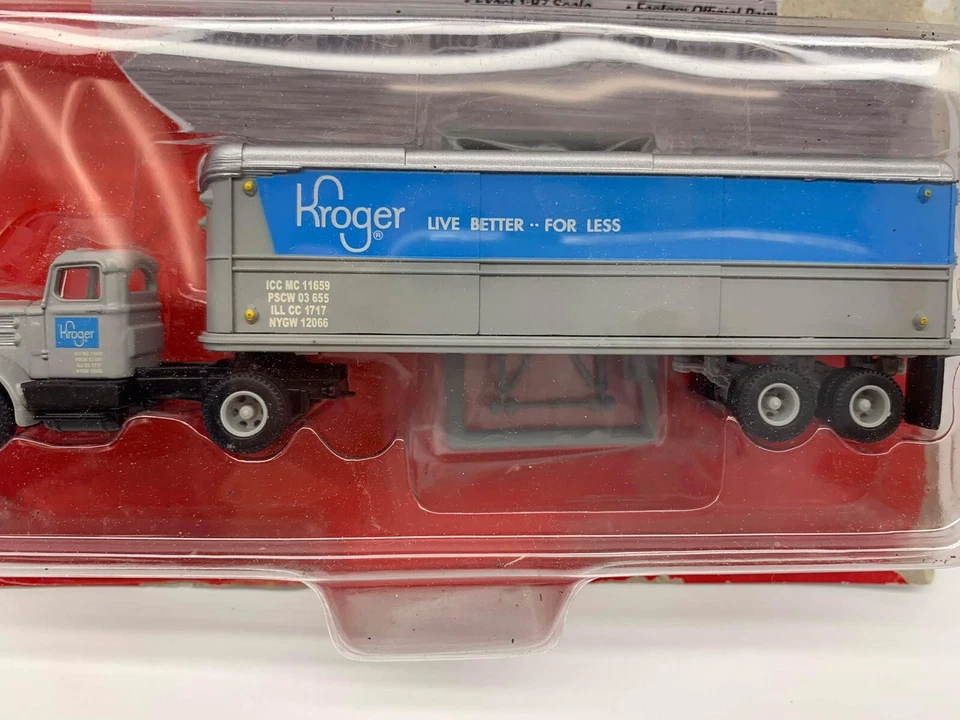 CMW Mini Metals HO 1:87 #31143 Kroger White WC Tractor/ 32' Aero Van Trailer Set - Image 2 of 4