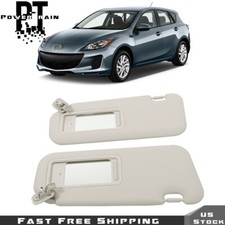 For Mazda 3 2010 2011 2012 2013 Pair Sun Visor Driver And Passenger Side Gray