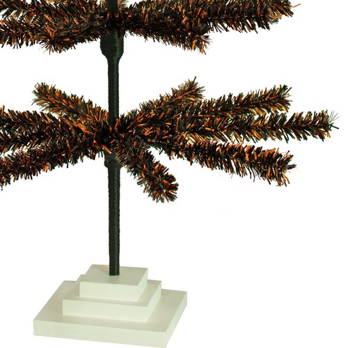 Halloween Themed Orange and Black Firework Tinsel Christmas Tree Stand Included - Picture 35 of 40