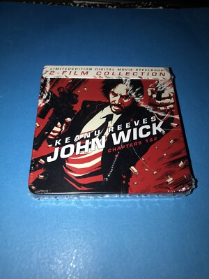 JOHN WICK CHAPTERS 1 & 2 GAMESTOP EXCLUSIVE MINI STEELBOOK DIGITAL MOVIE NEW