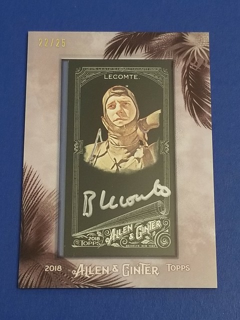 Ben Lecomte - 2018 Allen & Ginter X Mini Framed Autograph Silver #22/25