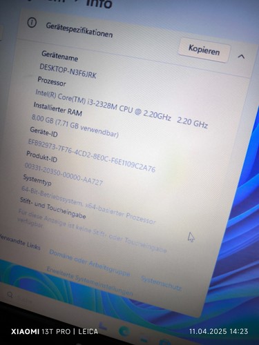 Notebook Samsung NP300 E5C 15.6Zoll 4x2.20GHz W11 Pro aktiv 8GB 500GB IRCore I3 - Bild 7 von 16