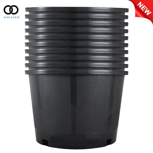 Heavy Duty 5 Gallon Planters Plastic Nursery Pots Flower Plant Pots 10 Pack