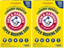 ARM  HAMMER Super Washing Soda Household Cleaner 55 Ounce Pack of 2 , Multi