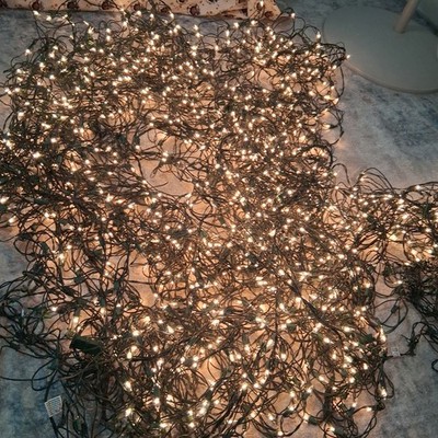 Christmas String Lights Lot Warm White Yellow Lights   Partially Not Working