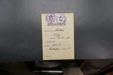 Prawo jazdy Zdjęcie paszportowe Frankfurt Main 1929 Mężczyzna Stempel Policja Podpis Mark