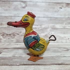 Vintage J. Chein & Co. Wind-up Tin Waddling Duck 1930's Working Tin Type