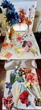  Mixed Lot Artificial Flowers  Vases For Decoration Or Crafting, Floral, D.I.Y