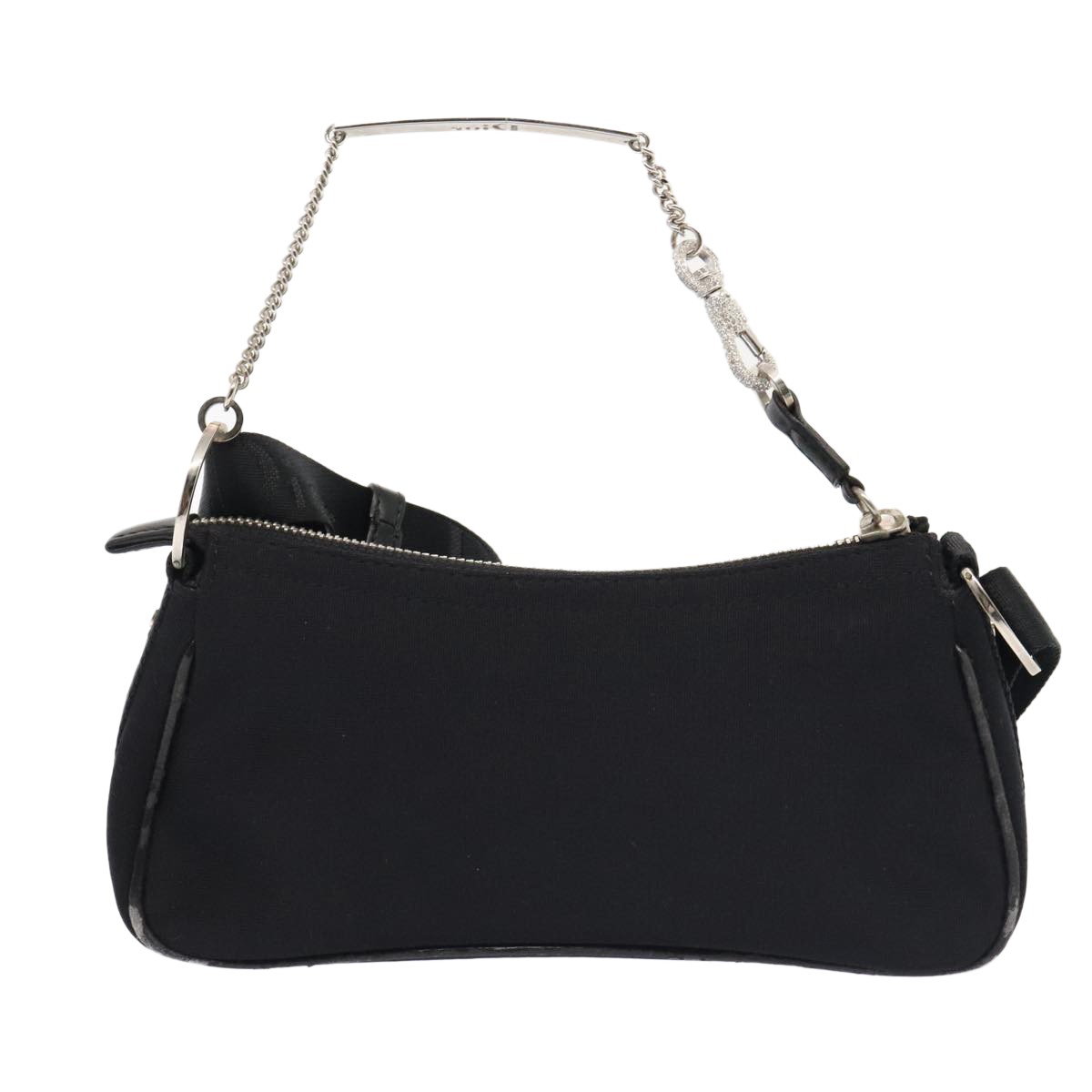 Christian Dior Shoulder Bag Nylon Black Silver Auth 91758 | eBay