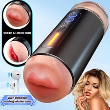 Male Automatic Handsfree Masturbater Cup Stroker Pocket-Pussy Toy Men Lubricants