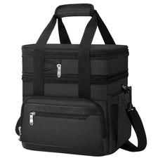 Insulated Lunch Box for Men & Women - Double Layer Leakproof Lunch Bag with A...