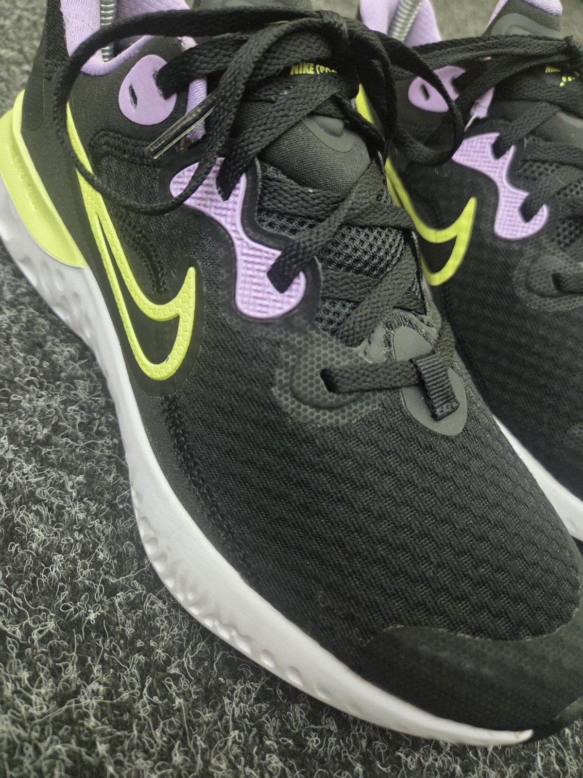 Nike Renew Run 2 Black Purple Yellow Women’s Trainers UK 5.5 image 3