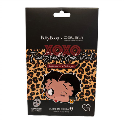 Betty Boop x CélaVi Skincare Set Face Masks Eye Patches Nose Strips Limited Edit