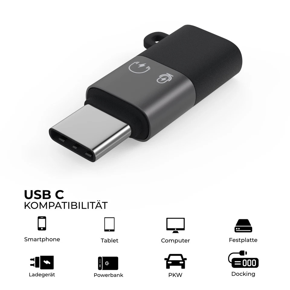 USB C auf iOS iPhone Adapter OTG USB-C Adapter Kopfhörer Mikrofon iPhone iPad - Bild 3 von 4